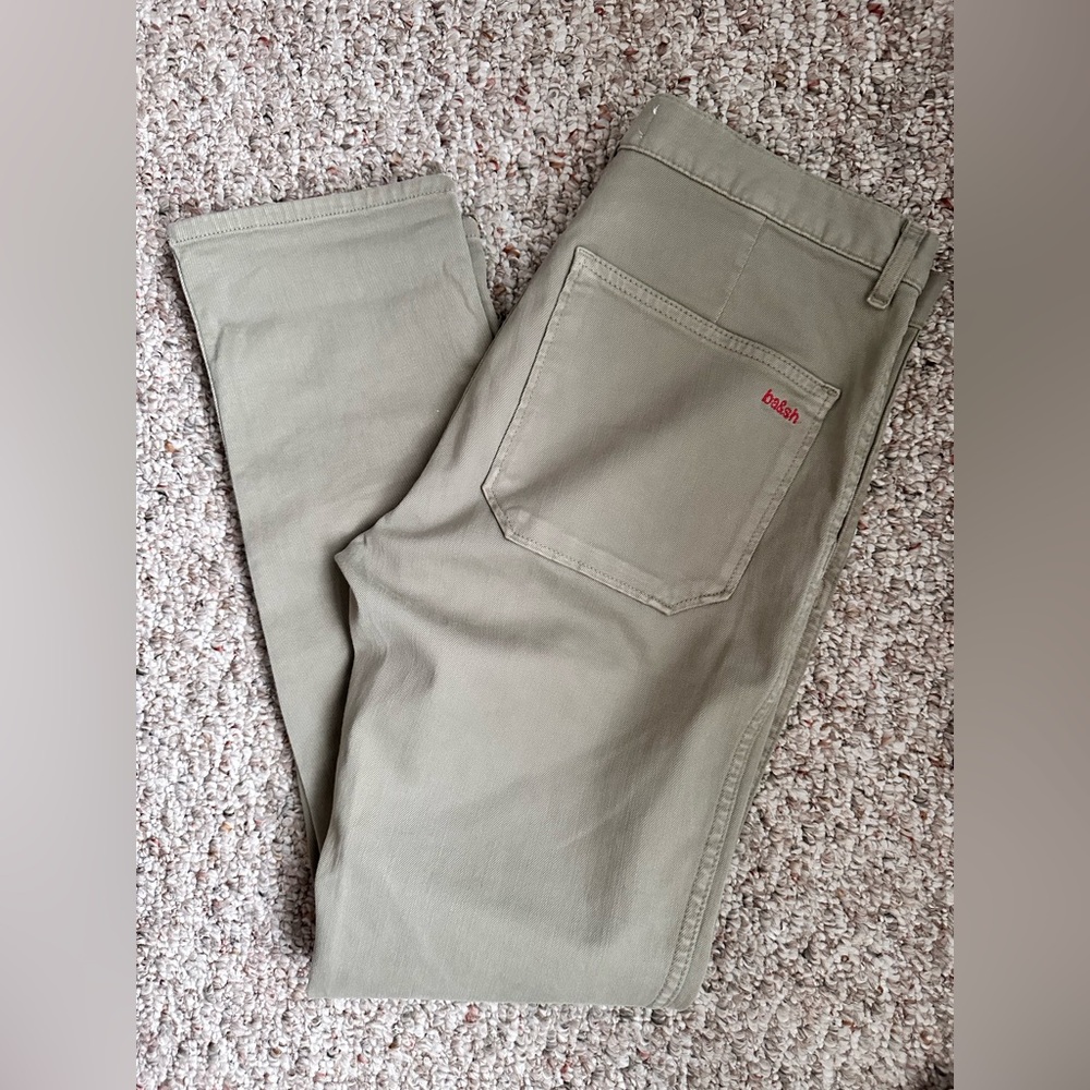 ba&sh Jeans Size 6 Khaki Denim Wash - Picture 11 of 14